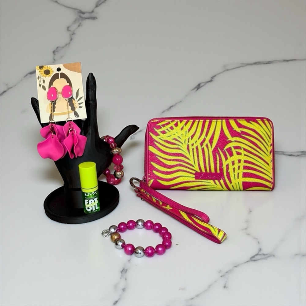 🩷🌴💚VERA BRADLEY🩷🌴💚Palm Fronds 4 PC Tropical Bundle/NIP/NWOT & EUC Items